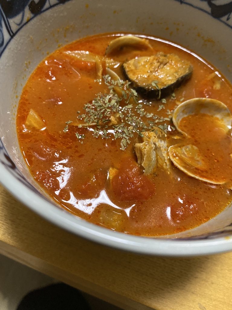 激ウマ サバ缶を使ってアサリのトマトブイヤベース ホットクック ホットクックで簡単レシピ